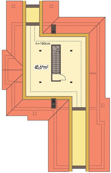 Poddasze projektu Mirabelka B 2-garaże