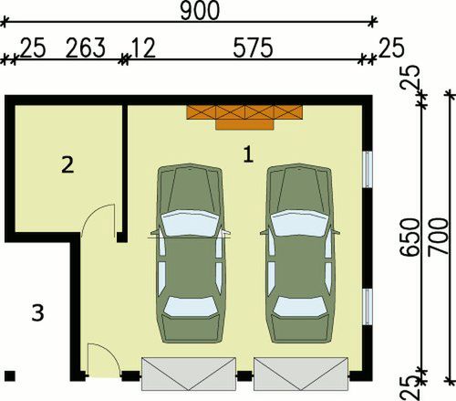 Parter projektu G33 budynek gospodarczy