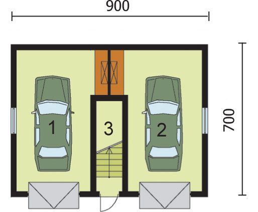 Parter projektu G34 budynek gospodarczy
