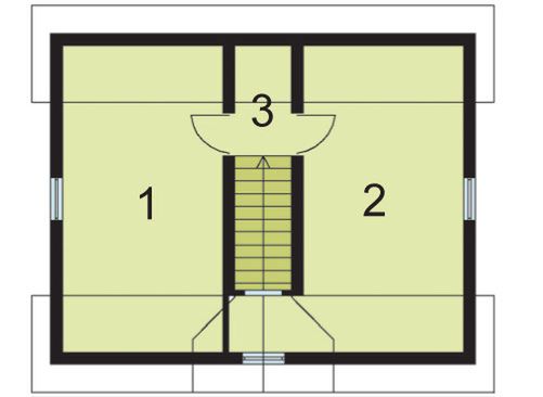 Poddasze projektu G34 budynek gospodarczy