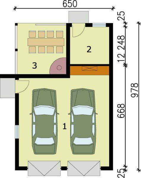 Parter projektu G43 budynek gospodarczy