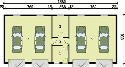 Parter projektu G49 budynek gospodarczy