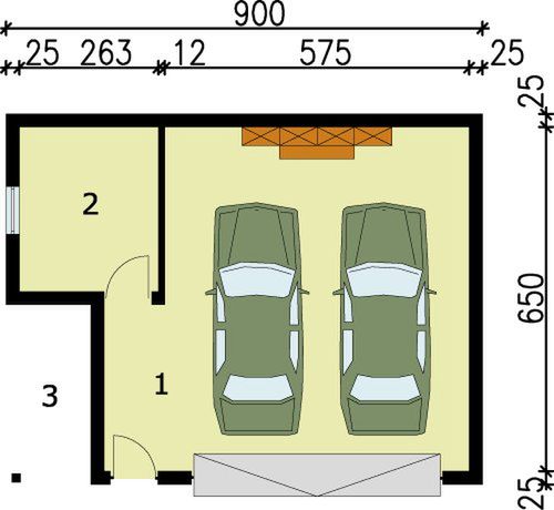 Parter projektu G58 budynek gospodarczy