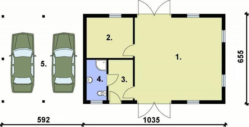 Parter projektu BGS3 budynek gospodarczy