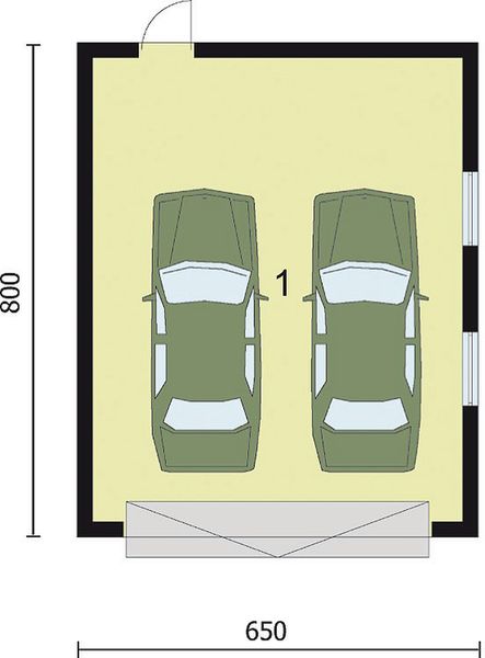 Parter projektu G2 budynek gospodarczy