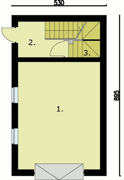 Parter projektu G4 budynek gospodarczy z poddaszem