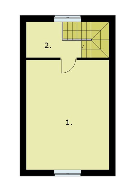Poddasze projektu G4 budynek gospodarczy z poddaszem