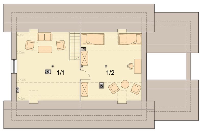 Poddasze projektu Irys G1