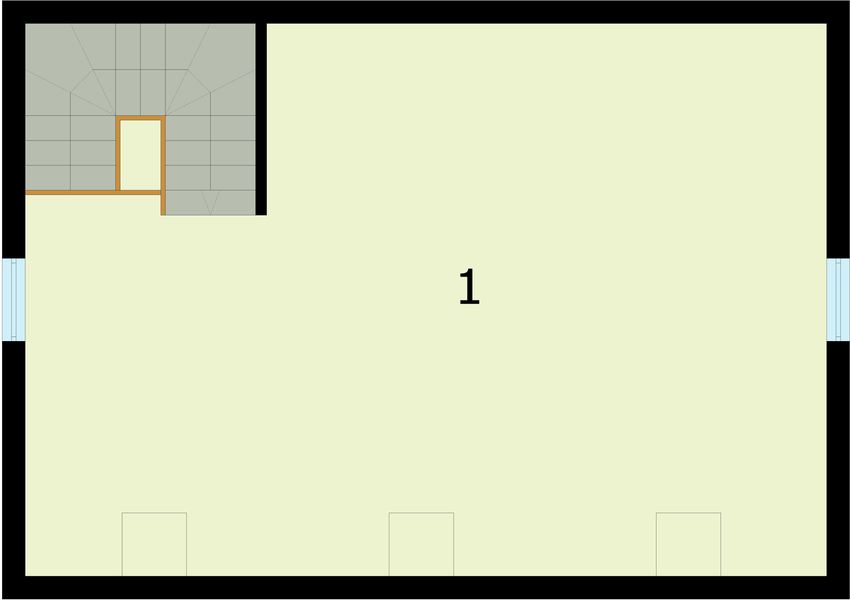Poddasze projektu G295 garaż dwustanowiskowy z pomieszczeniem gospodarczym i poddaszem