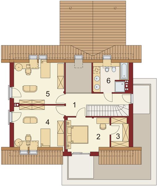 Poddasze projektu Bernard 2