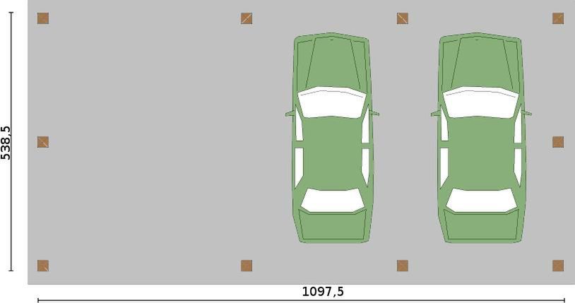 Parter projektu G265 Wiata garażowa