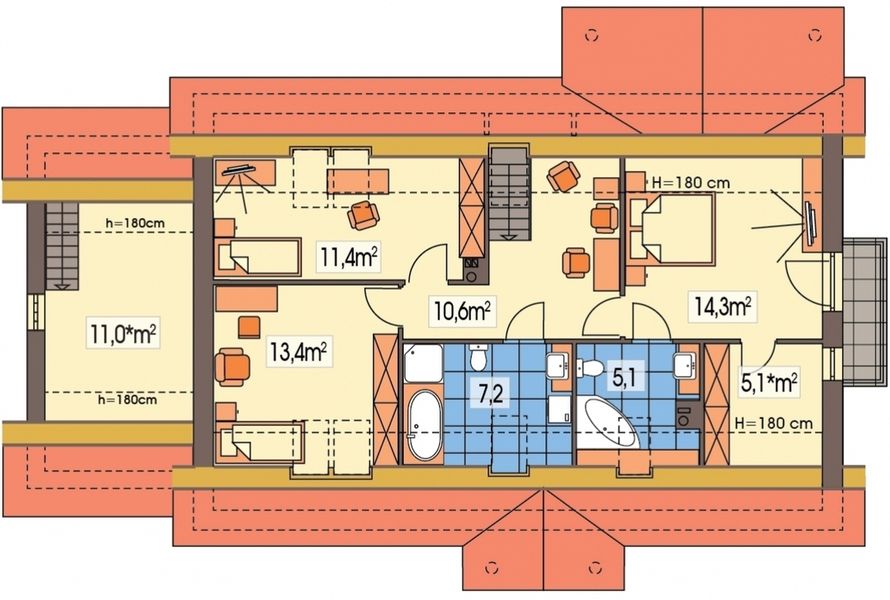 Poddasze projektu Sidney 2B garaż