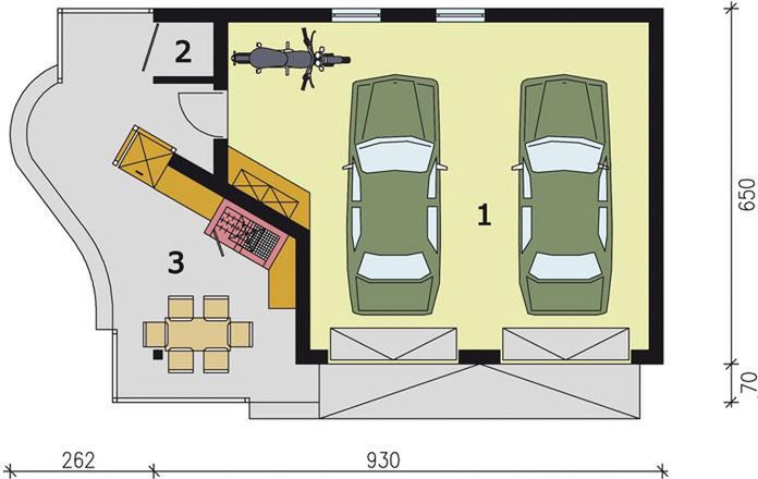 Parter projektu G186 projekt z wędzarnią
