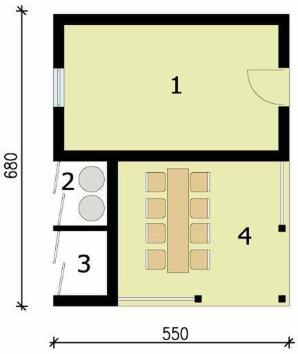 Parter projektu G151 budynek gospodarczy