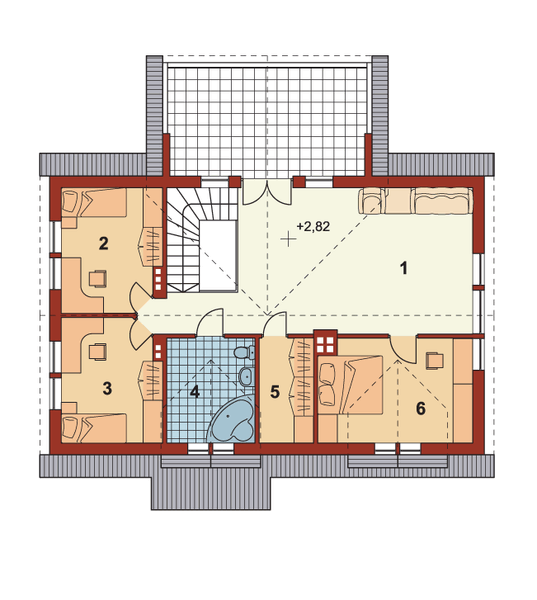 Poddasze projektu Jeziorak 1