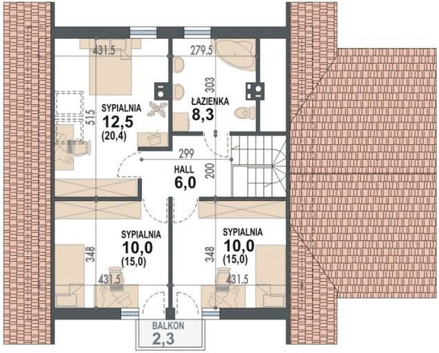 Poddasze projektu Niziołek II