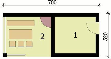 Parter projektu G52 budynek gospodarczy