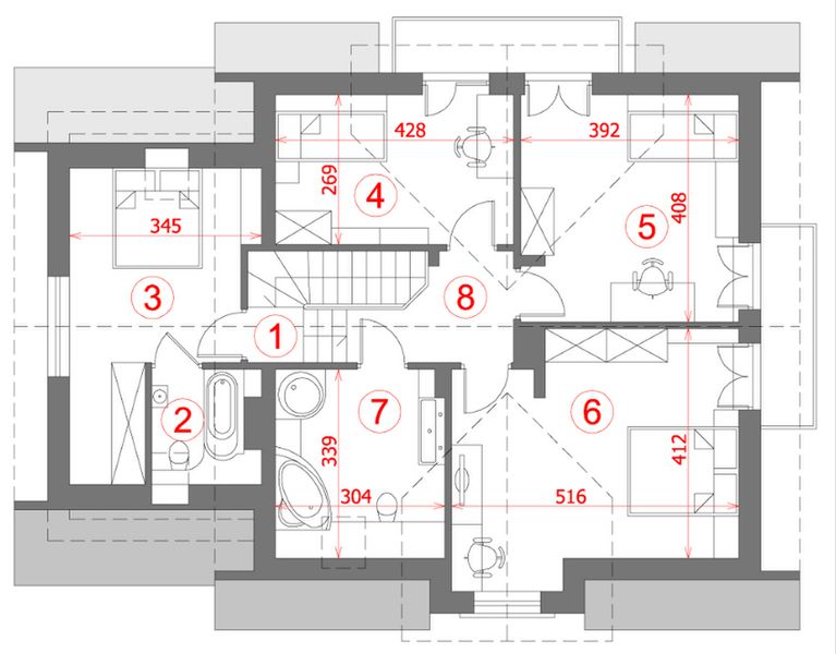 Poddasze projektu Dom pod motylem