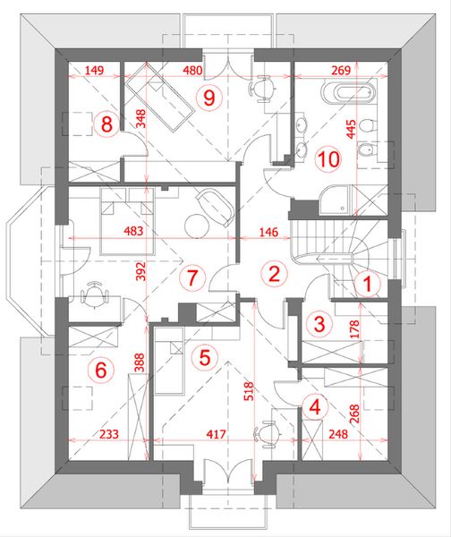 Poddasze projektu Dom pod słońcem