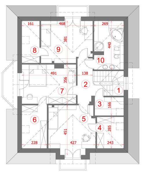 Poddasze projektu Dom pod słońcem 2
