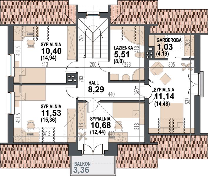 Poddasze projektu Koralgol