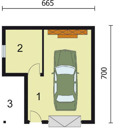 Parter projektu G20 bliźniak (jeden segment), projekty garaży
