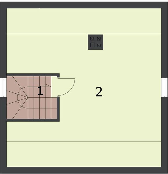 Poddasze projektu Sydney dom letniskowy z poddaszem użytkowym