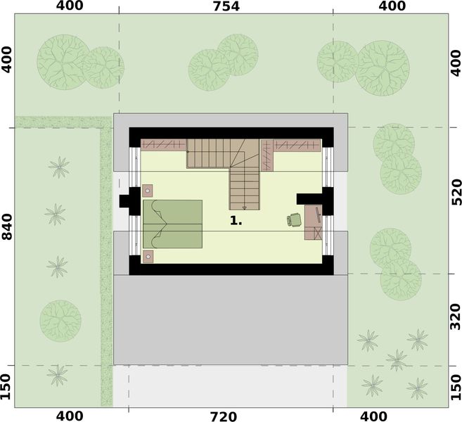 Poddasze projektu Bari dom letniskowy z poddaszem