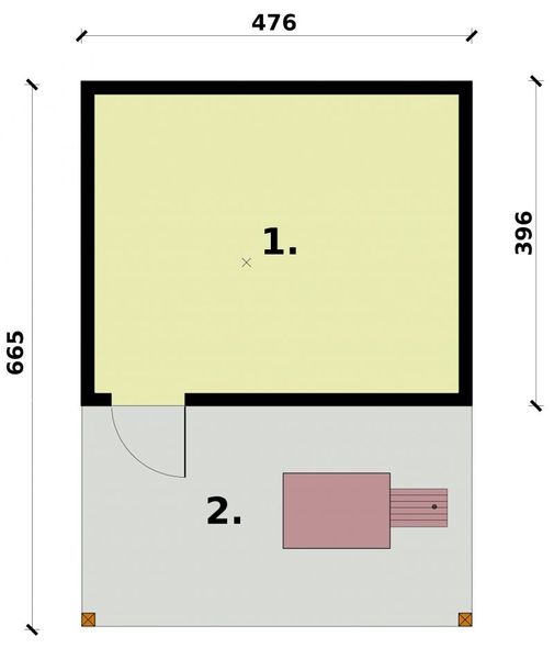 Parter projektu G256 budynek gospodarczy na zgłoszenie
