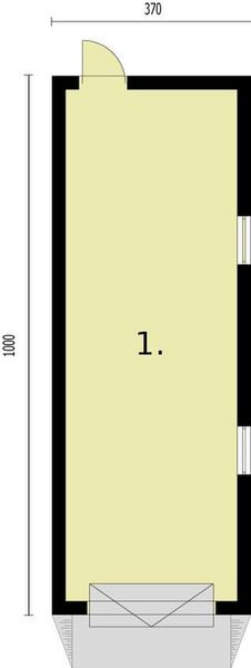Parter projektu G257 garaż jednostanowiskowy