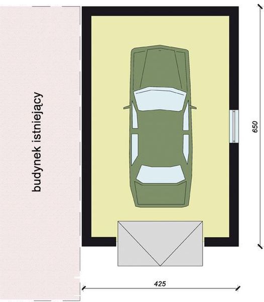 Parter projektu GP3 garaż dostawiany