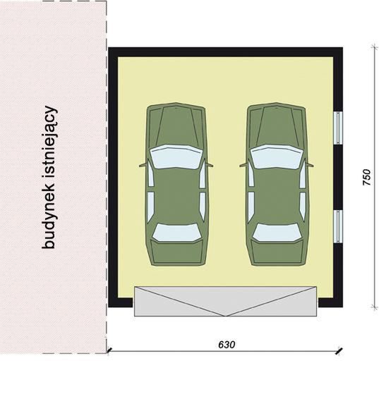 Parter projektu GP5 garaż dostawiany