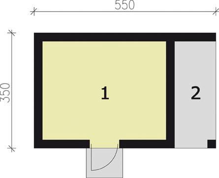 Parter projektu G181 budynek gospodarczy