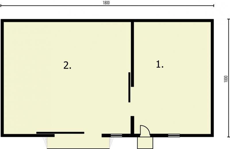 Parter projektu G242 garaż z pomieszczeniem gospodarczym