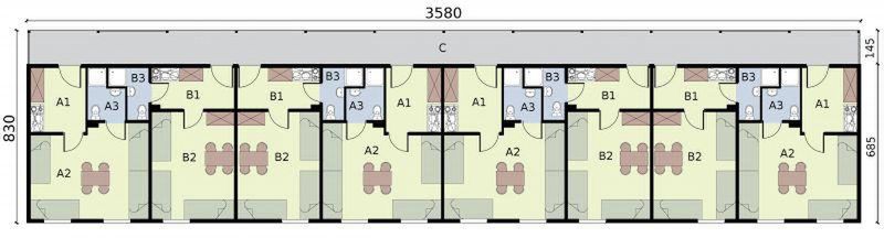 Parter projektu BSC3 budynek socjalny