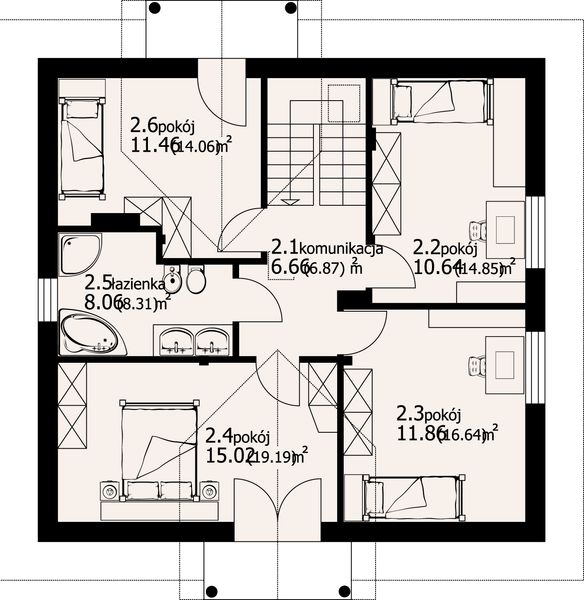 Poddasze projektu Tarczyn 9