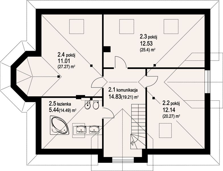 Poddasze projektu Zarzecze małe 11