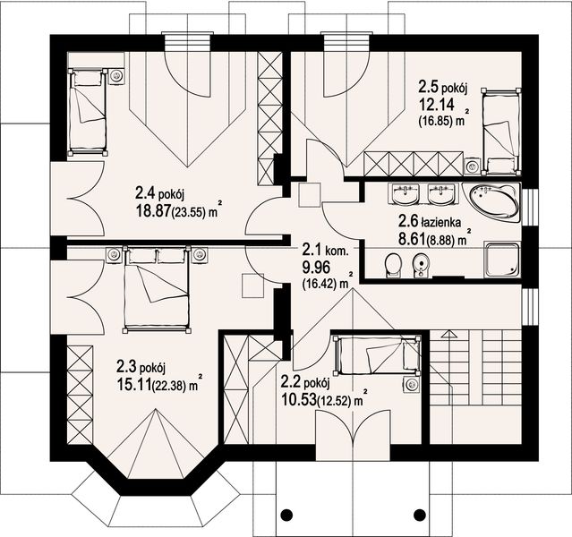 Poddasze projektu Michałówka