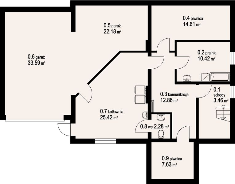 Piwnica projektu Michałówka