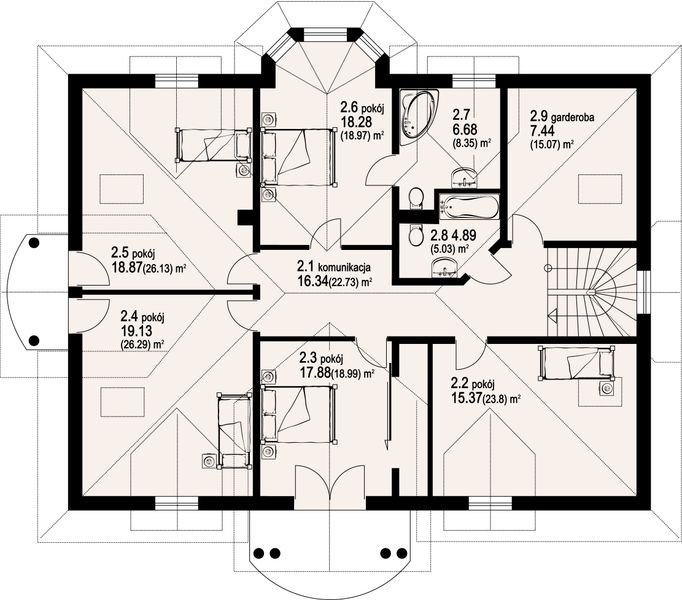 Poddasze projektu Nowy Dwór