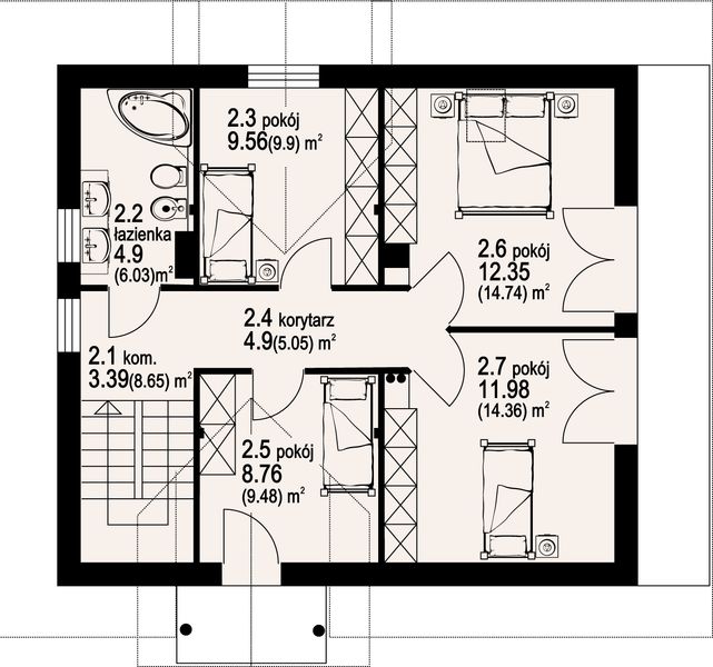 Poddasze projektu Maków 2p