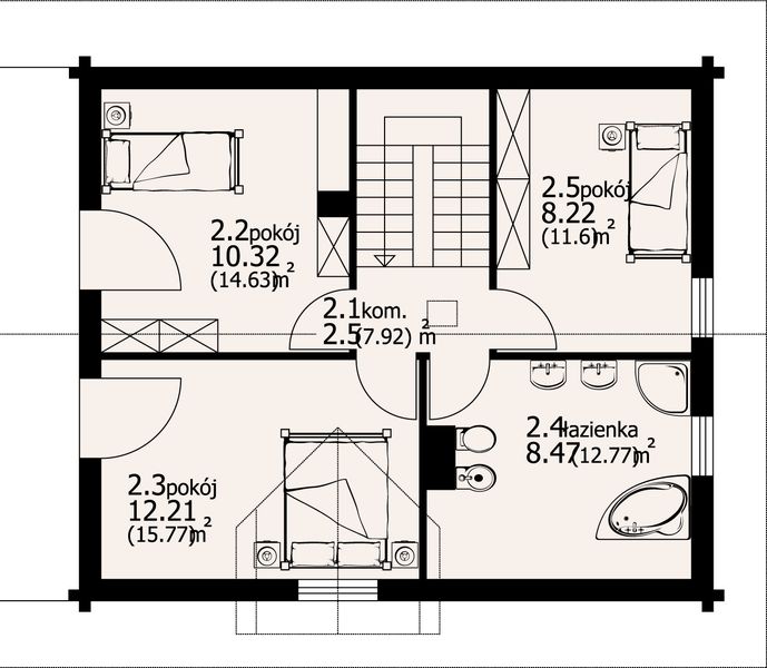 Poddasze projektu Bartne dw 5