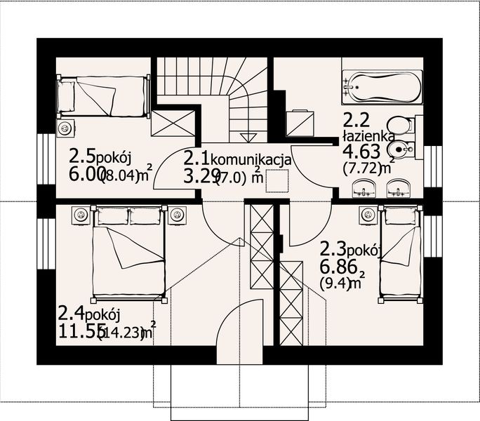 Poddasze projektu Grabów k