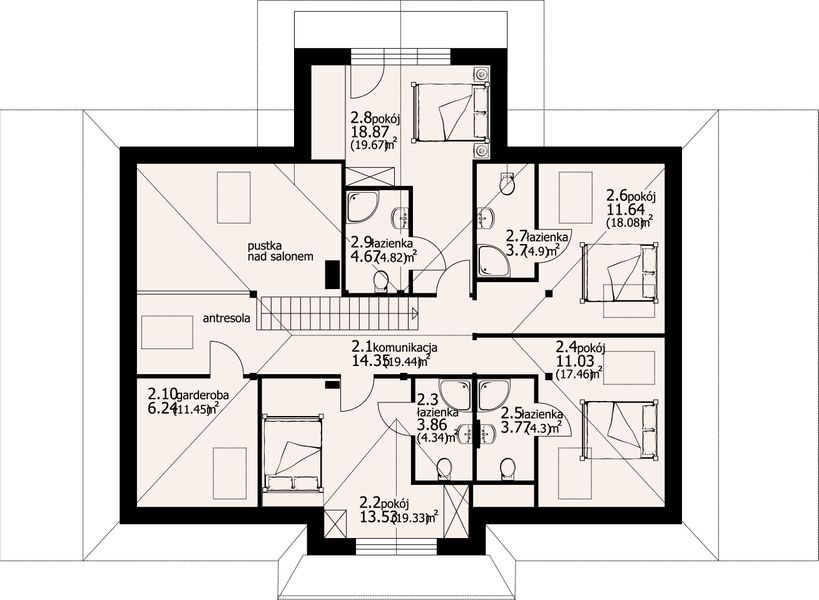 Poddasze projektu Wolimierz dw