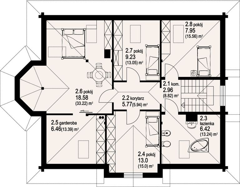 Poddasze projektu Zagórze 9