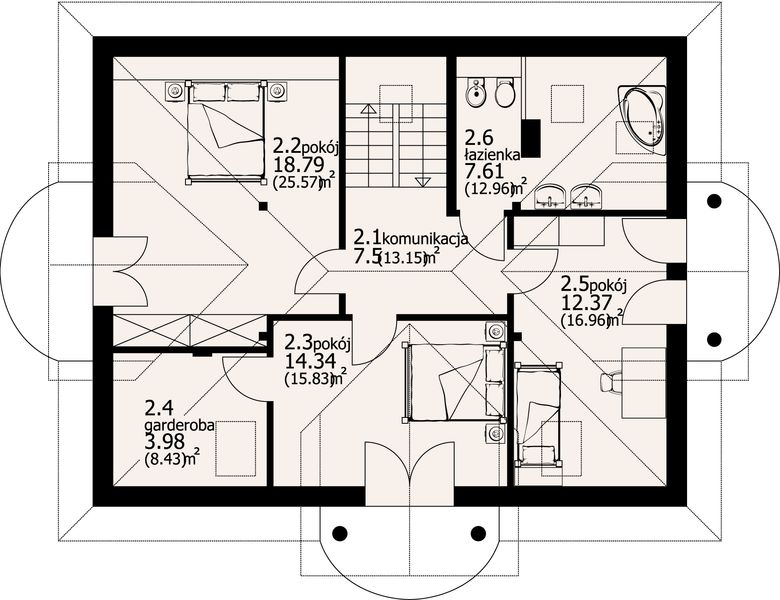 Poddasze projektu Buczyna 5