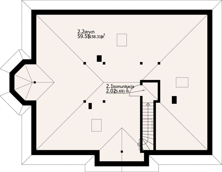 Poddasze projektu Zadębie 15