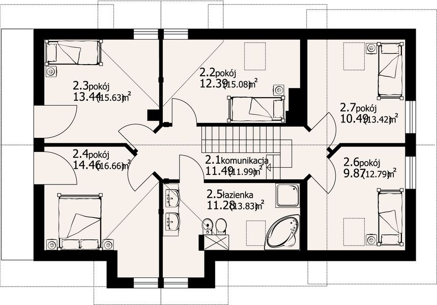 Poddasze projektu Koźmice