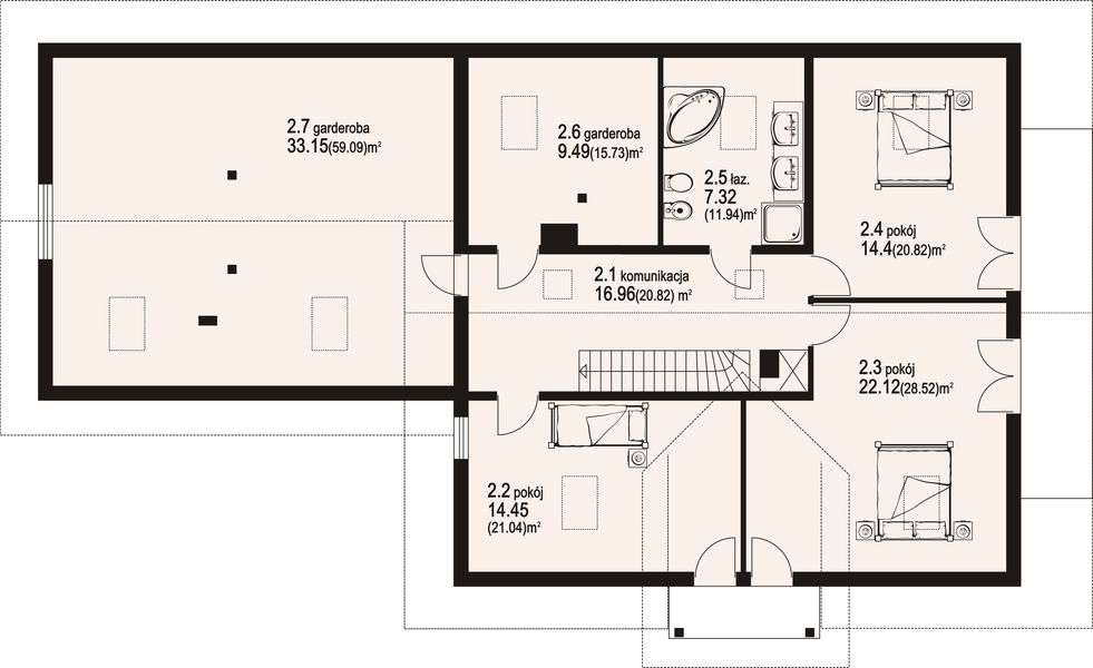 Poddasze projektu Grabowo 6