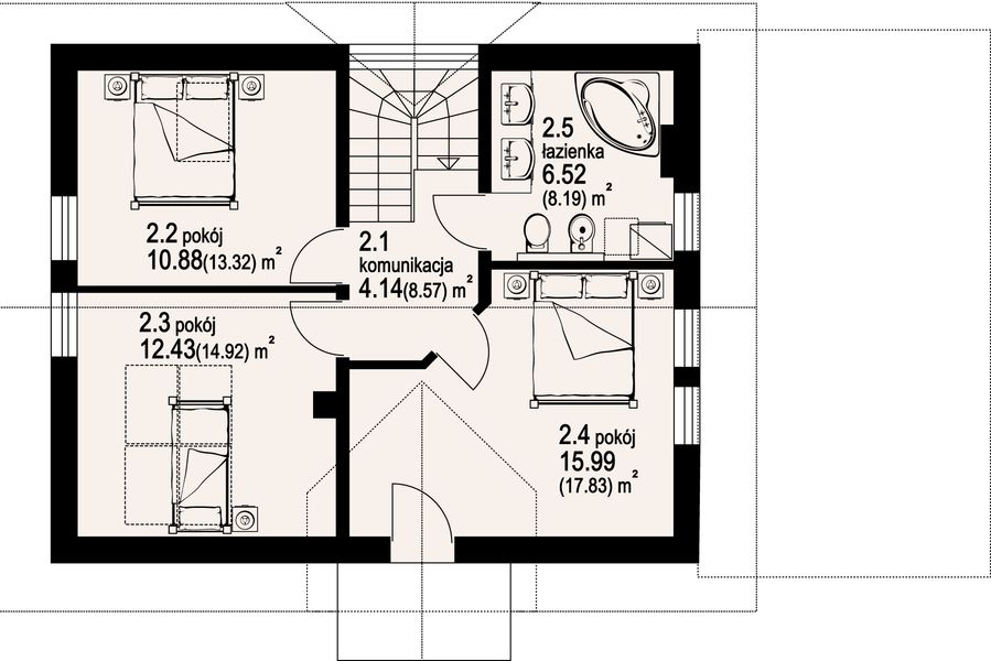 Poddasze projektu Dziekanowice 32